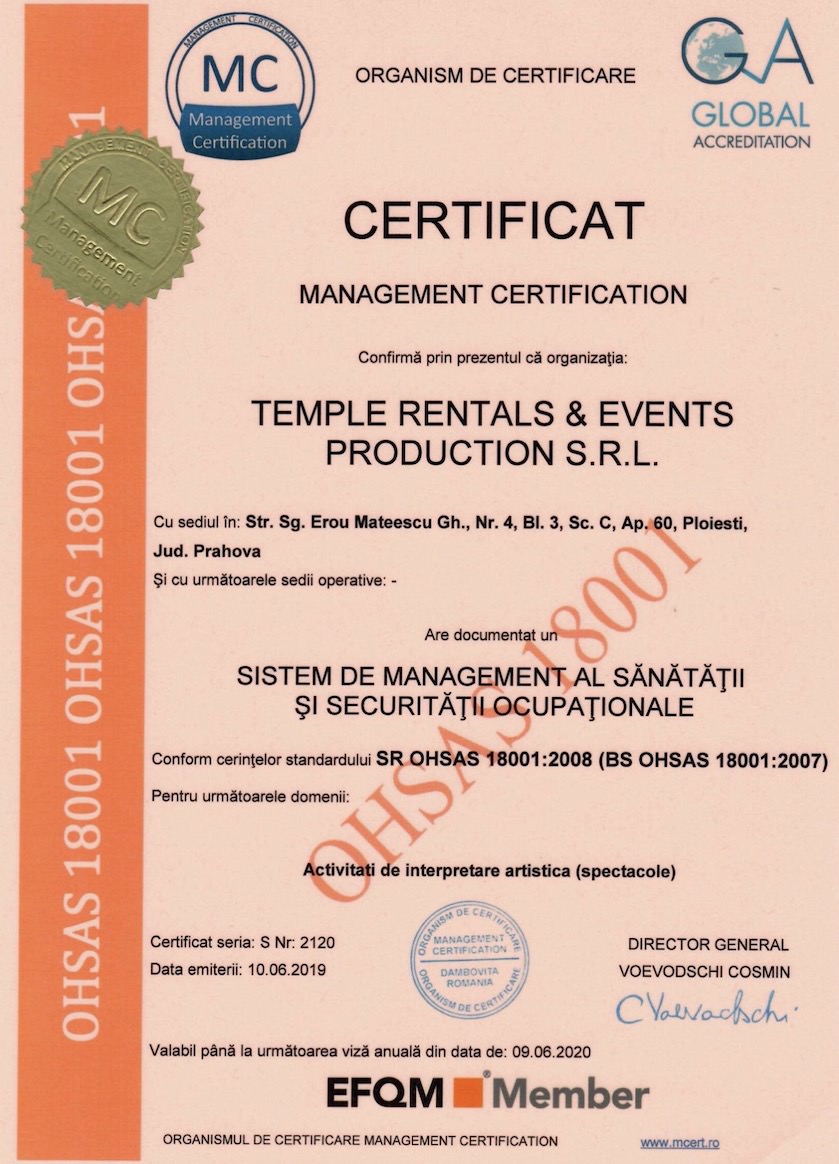 OHSAS 18001 - managementul sănătății și al securității ocupaționale